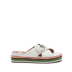 NEW LOUISE ET CIE cassia platform sandals in optic white